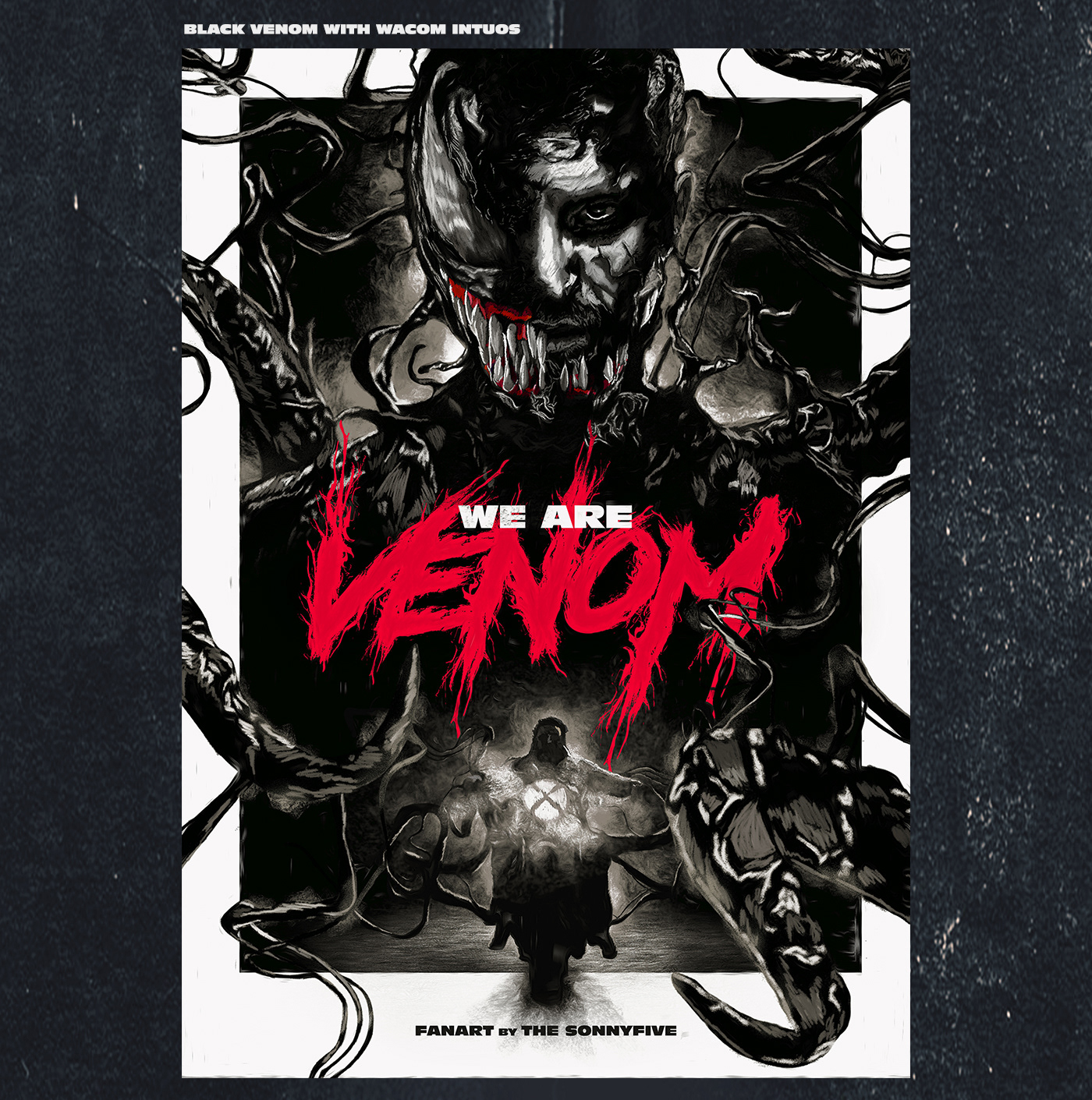 venom marvel columbia tristar movie poster fanart thesonnyfive