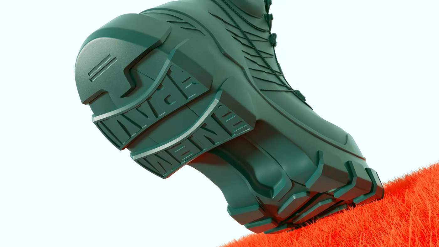 rollie footwear CGI animation  motion 3D concept Eye candy bubbles Fun