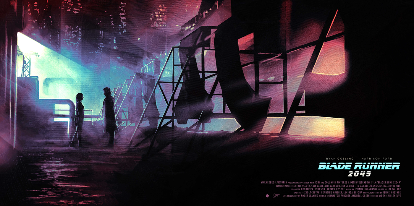 blade runner sci-fi posters Alternative Movie Posters Ryan Gosling blade runner 2049 Warner Bros. Pictures Fan Art Harrison Ford Illustrator