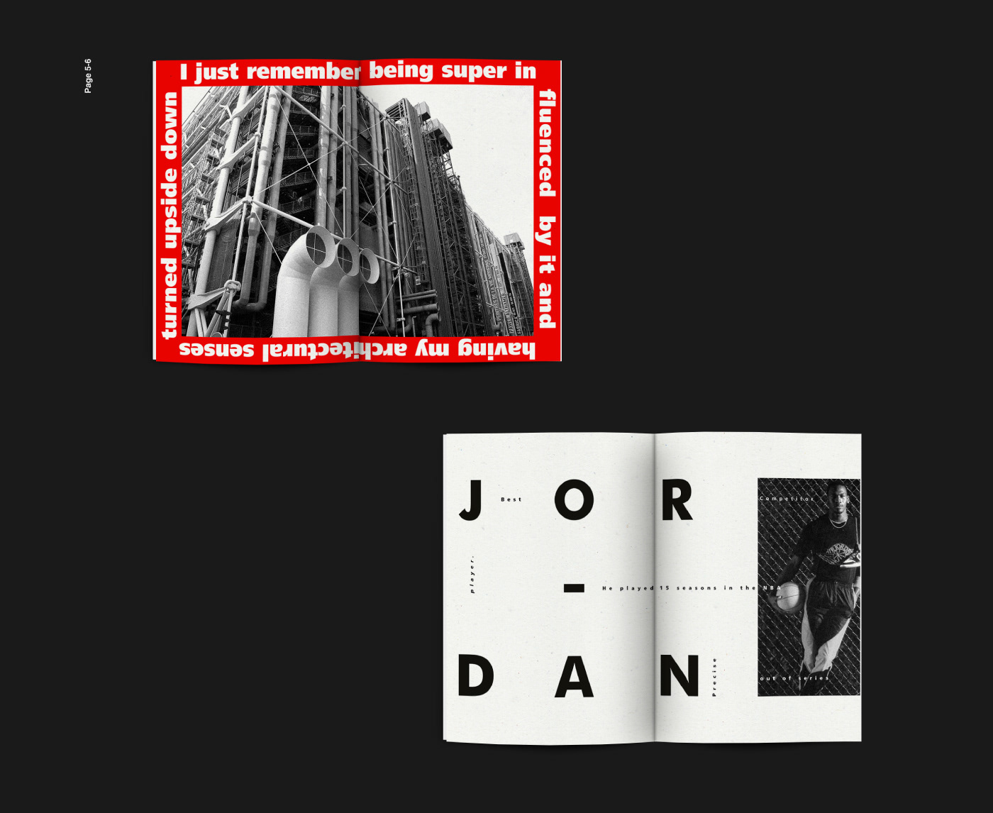 editorial design graphic Nike jordan Layout grid tipografia modern