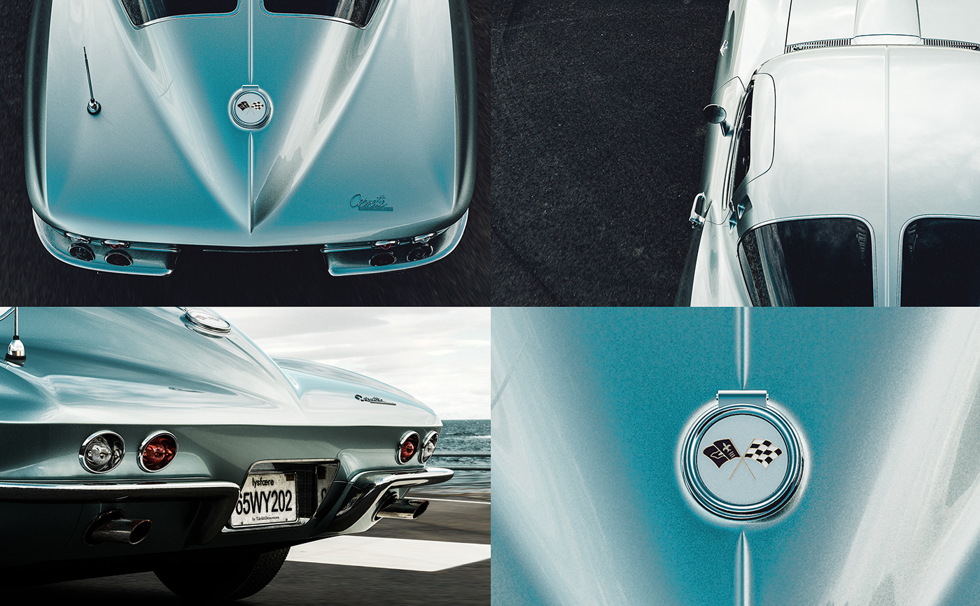 3ds max automotive   CGI chevrolet corona Corvette Render rendering stingray visualization