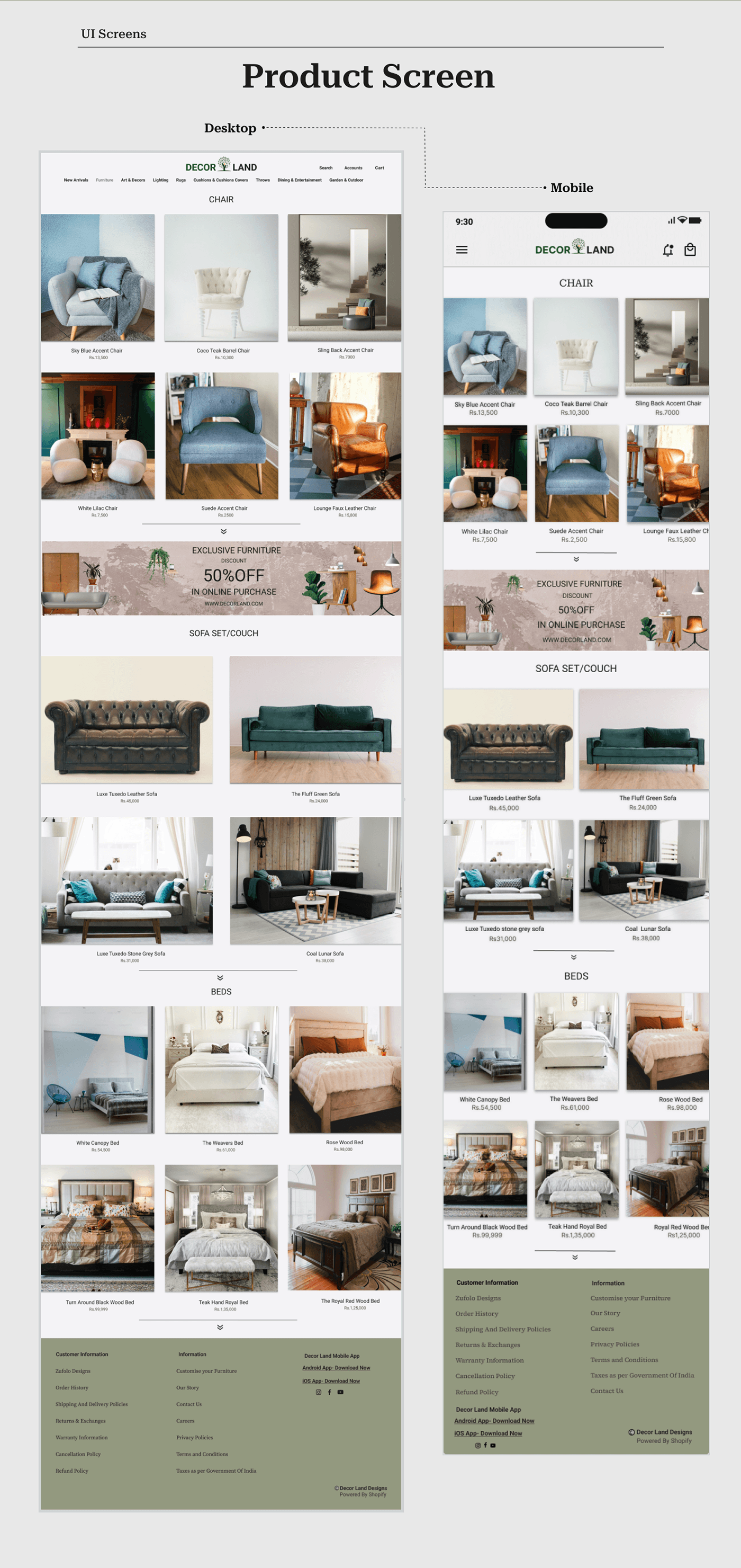 ui design UI/UX user interface Web Design  landing page Website Figma user experience home decor interior design 
