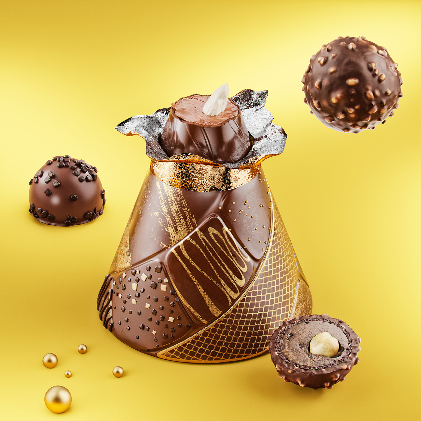 3D 3dcandy 3dFood 3dsweet Candy CGI cgifood Chokolate Sculpt sweet