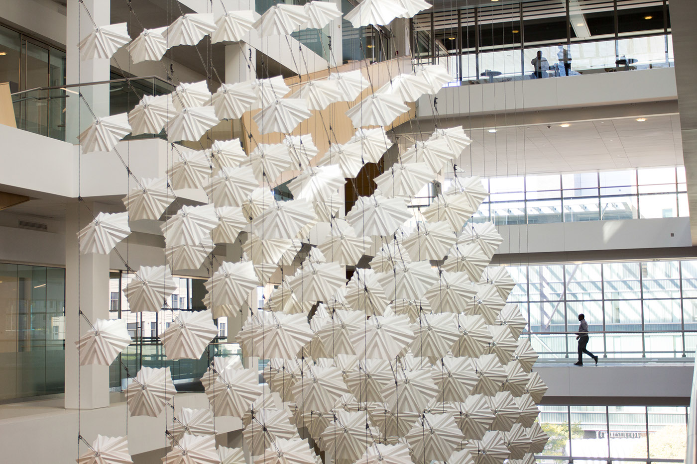 Sosolimited kinetic sculpture diffusion choir birds Nature installation