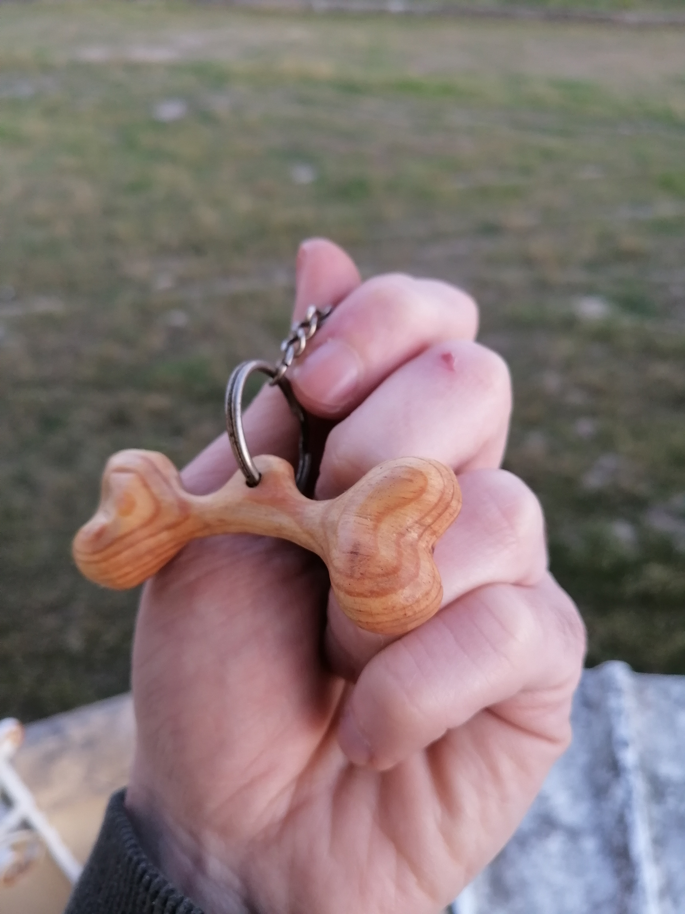 bone crafted keychain sculpture wood woodcarve
