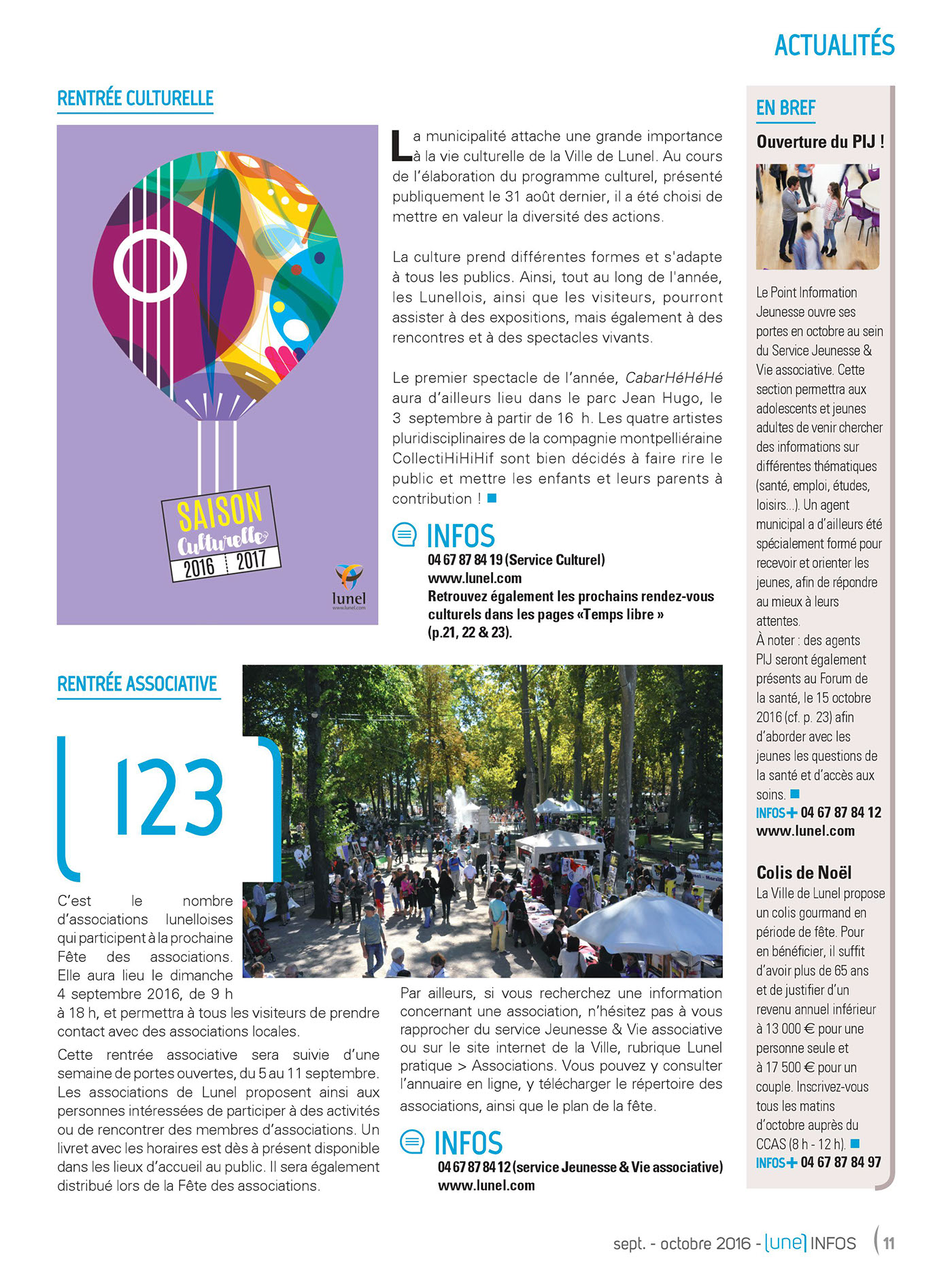 Magazine municipal magazine Lunel Infos