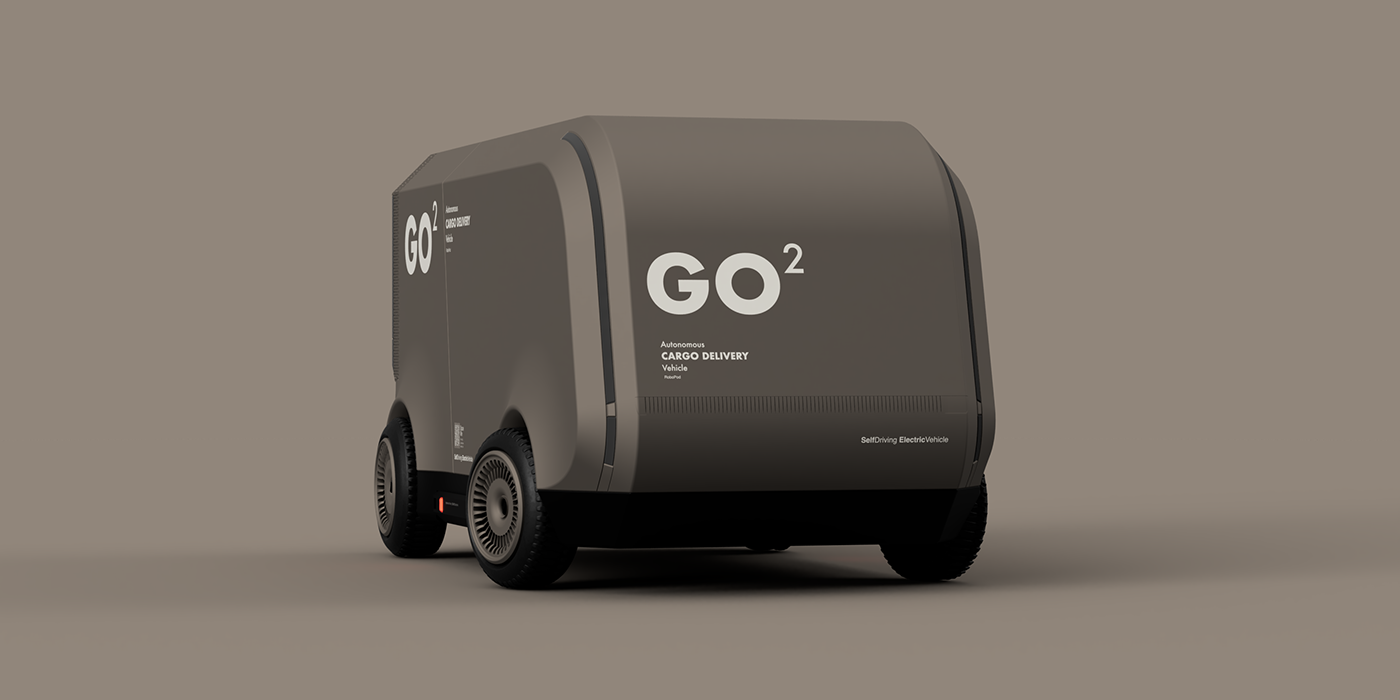 ai automotive   car Cargo electric vehicle robot transportation Transportation Design Van Vehicle