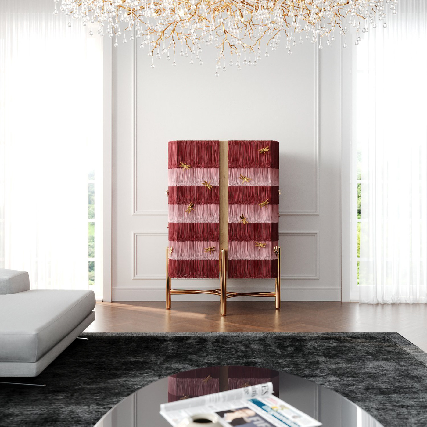 barcabinet cabinet design Fringe furniture furniture design  Interior interiordesign