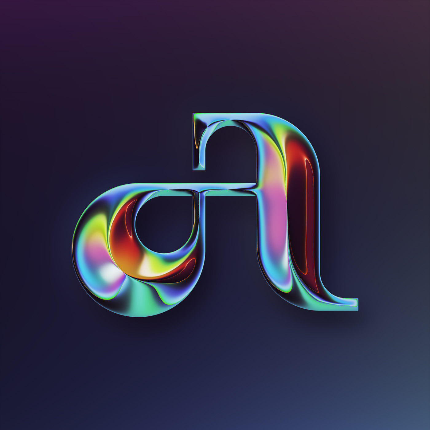 36daysoftype 3D abstract chrome metal Render type type design typography  
