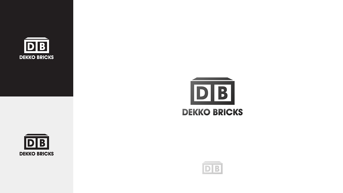 block brand branding  brick concrete design eco friendly identity logo