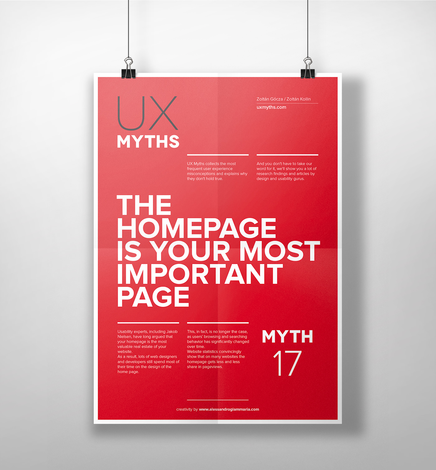 poster ux UI red typo design infographic visual print