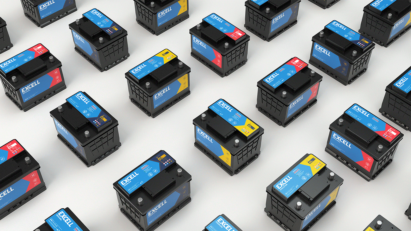 battery branding  car graphic design  Label movement Packaging redesign strategy visual identity