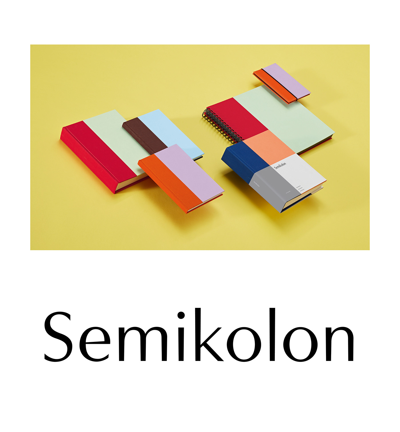 Bookbinding boxes colors Corporate Design hamburg notebooks paper product design  Semikolon Stationery
