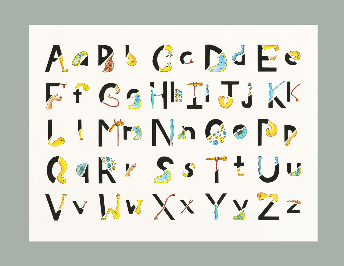 typography   Typeface design lettering salvador dali surrealism tipografia alphabet alfabeto