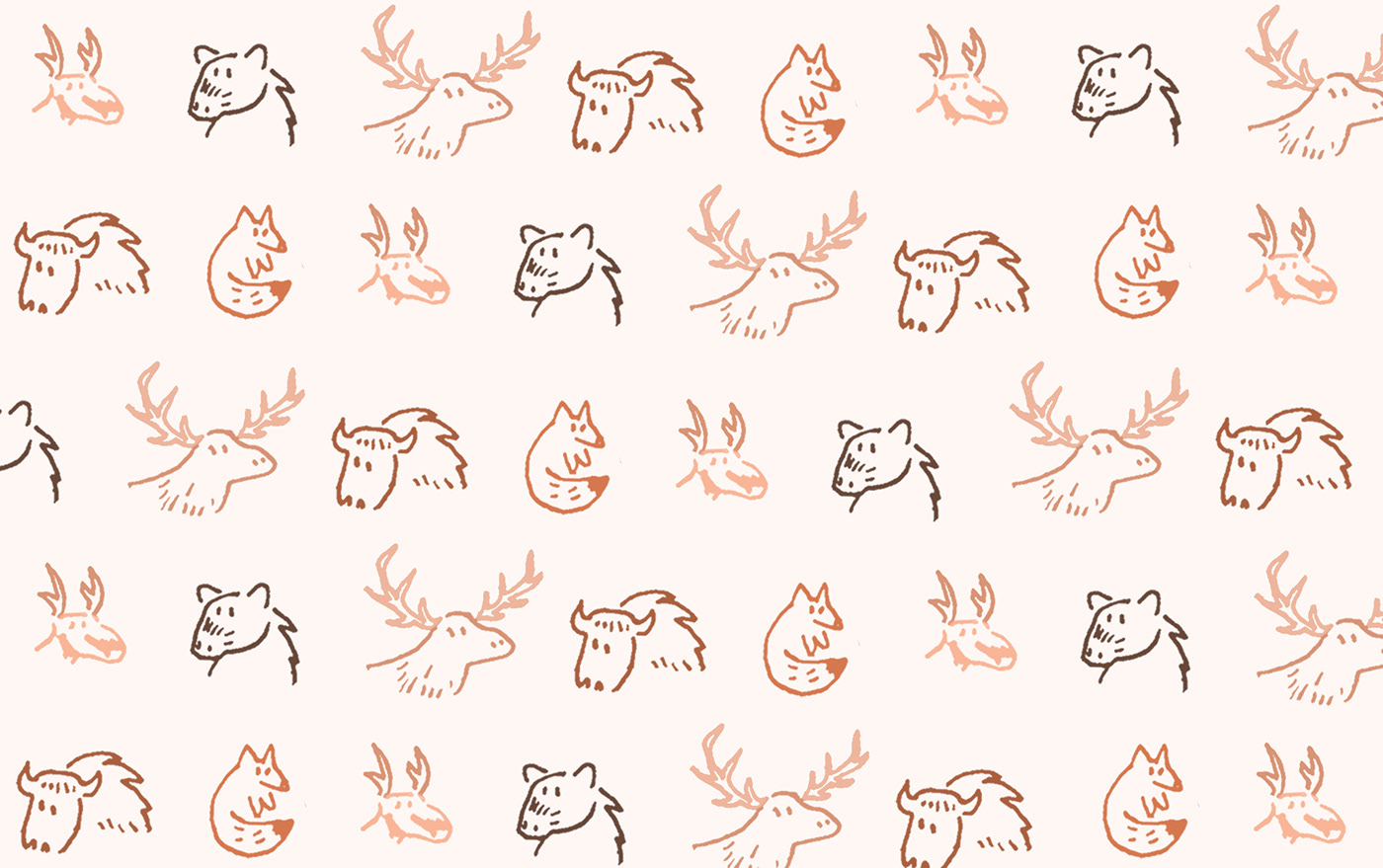 animals dessin ILLUSTRATION  motif Nature papeterie pattern print