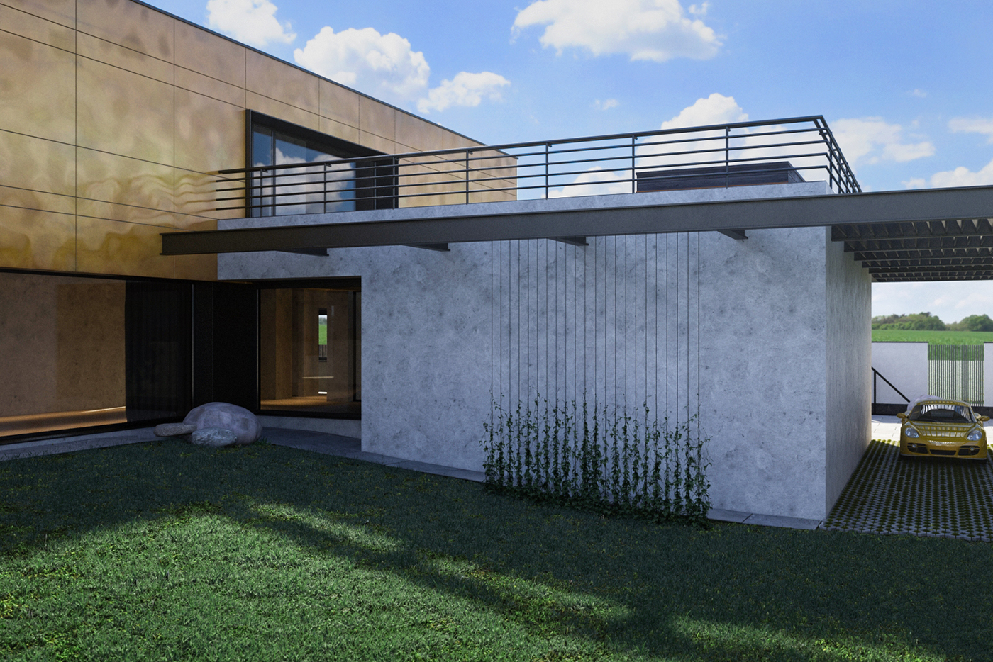 #architecture #individualhouse #copper #contemporary #concrete