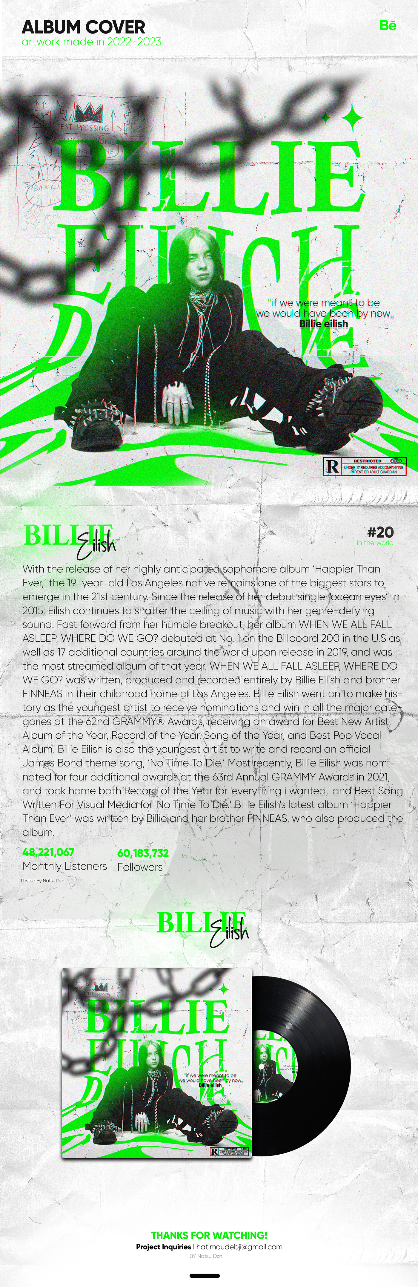 Album album art album artwork album cover albumcover Billie Eilish cover music rap rapper