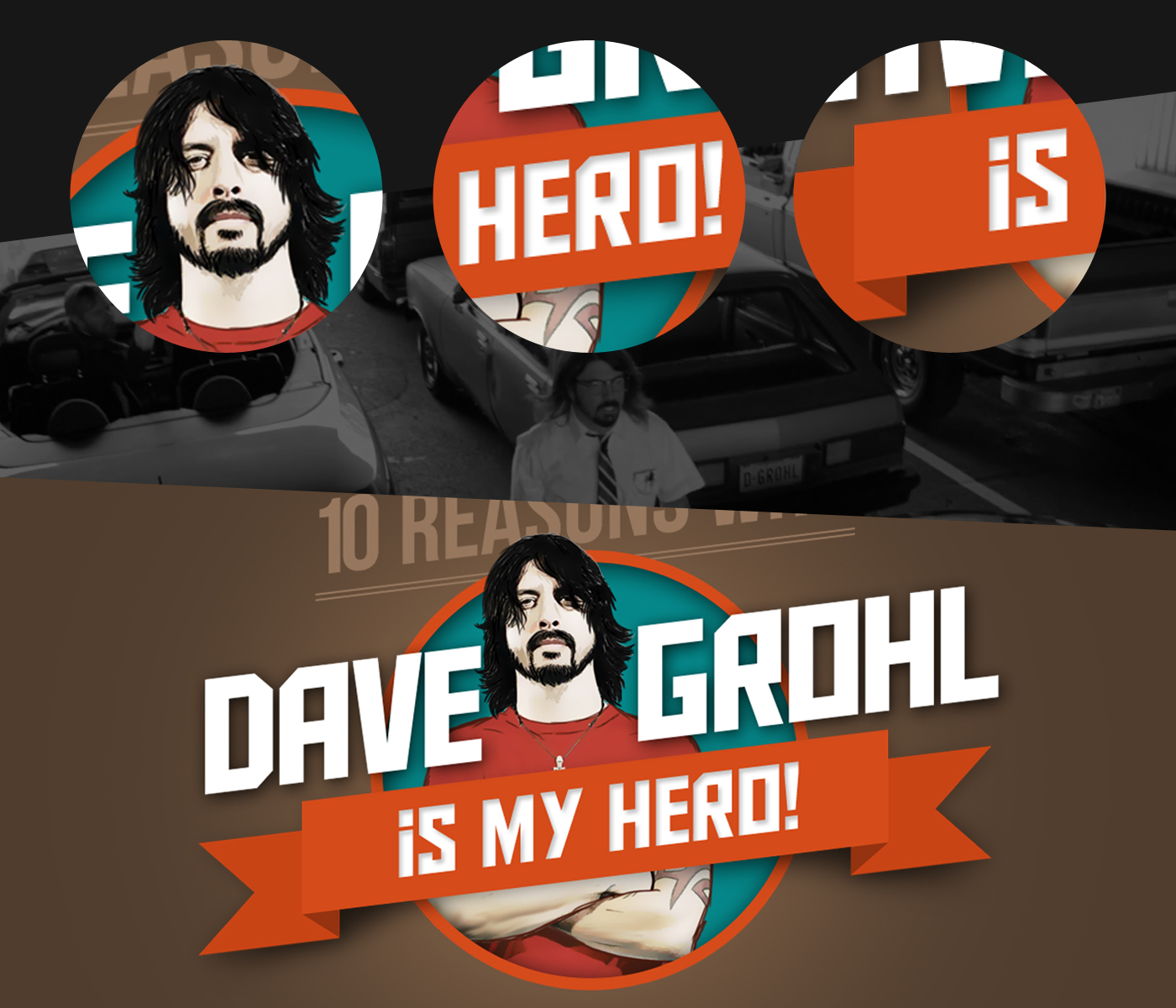 Dave Grohl foo fighters infographic art rock band fan My hero design