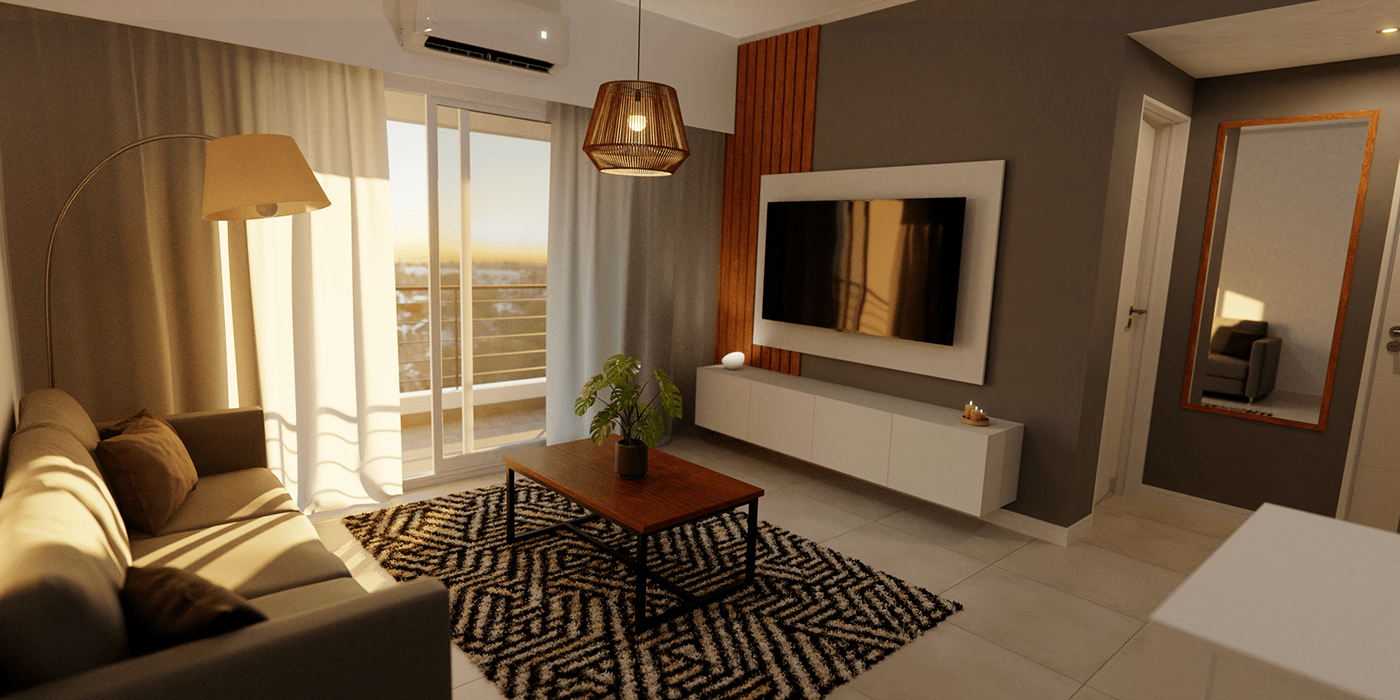 indoor architecture visualization interior design  archviz Render modern 3D
