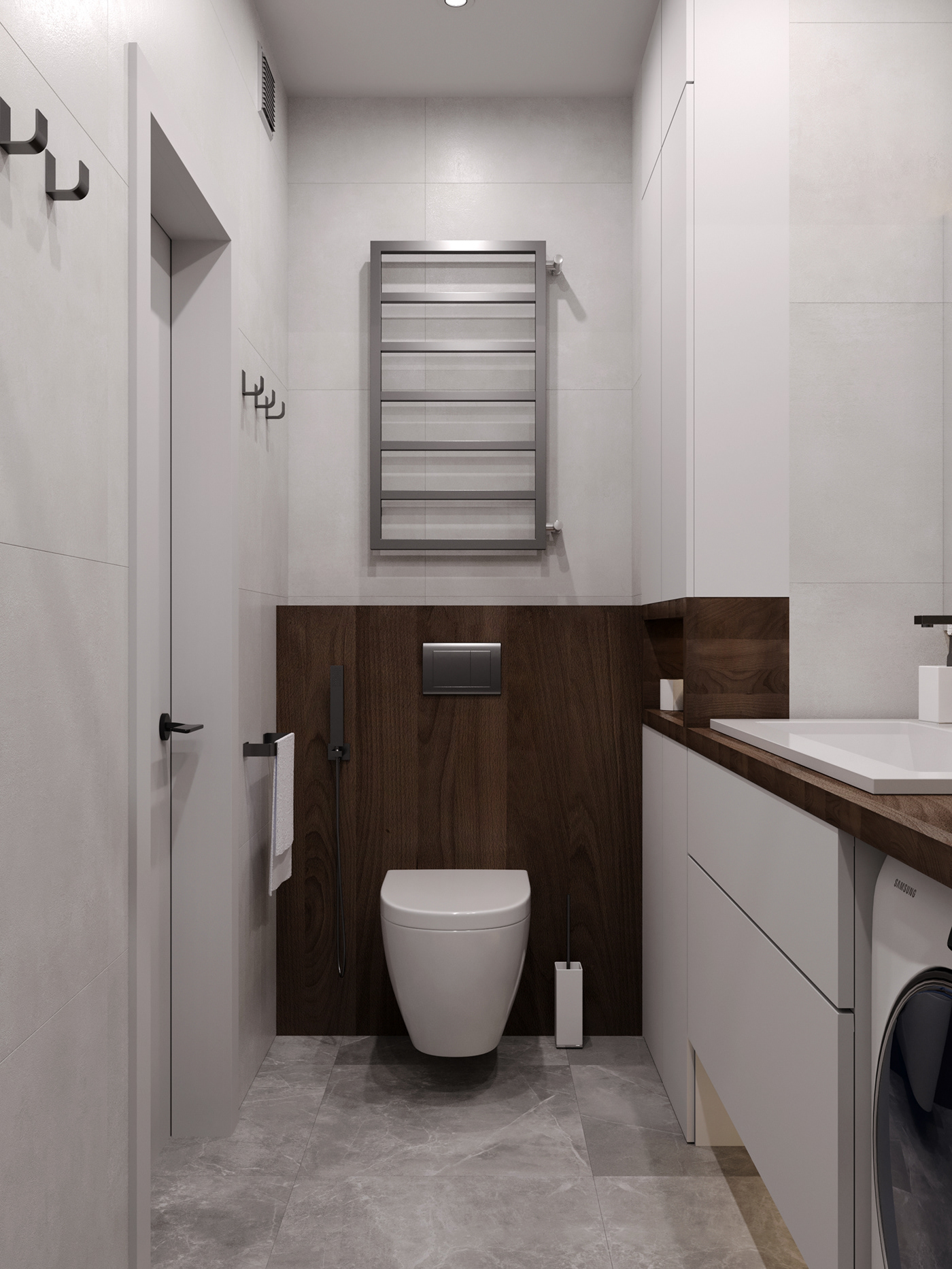 bathroom business interior design  modern visualization