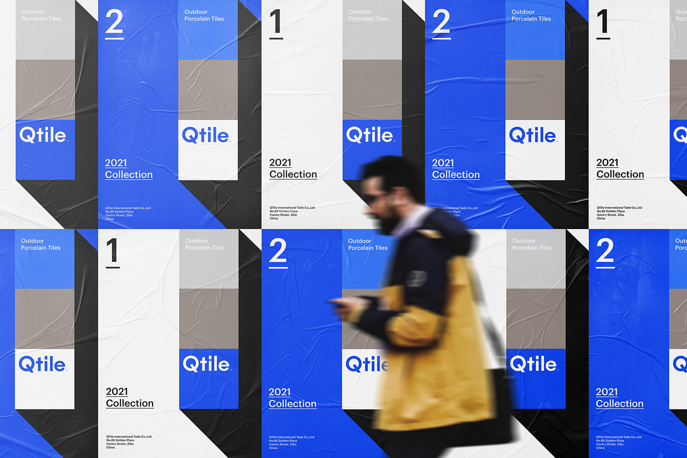 Wall poster design for Qtile brand.
