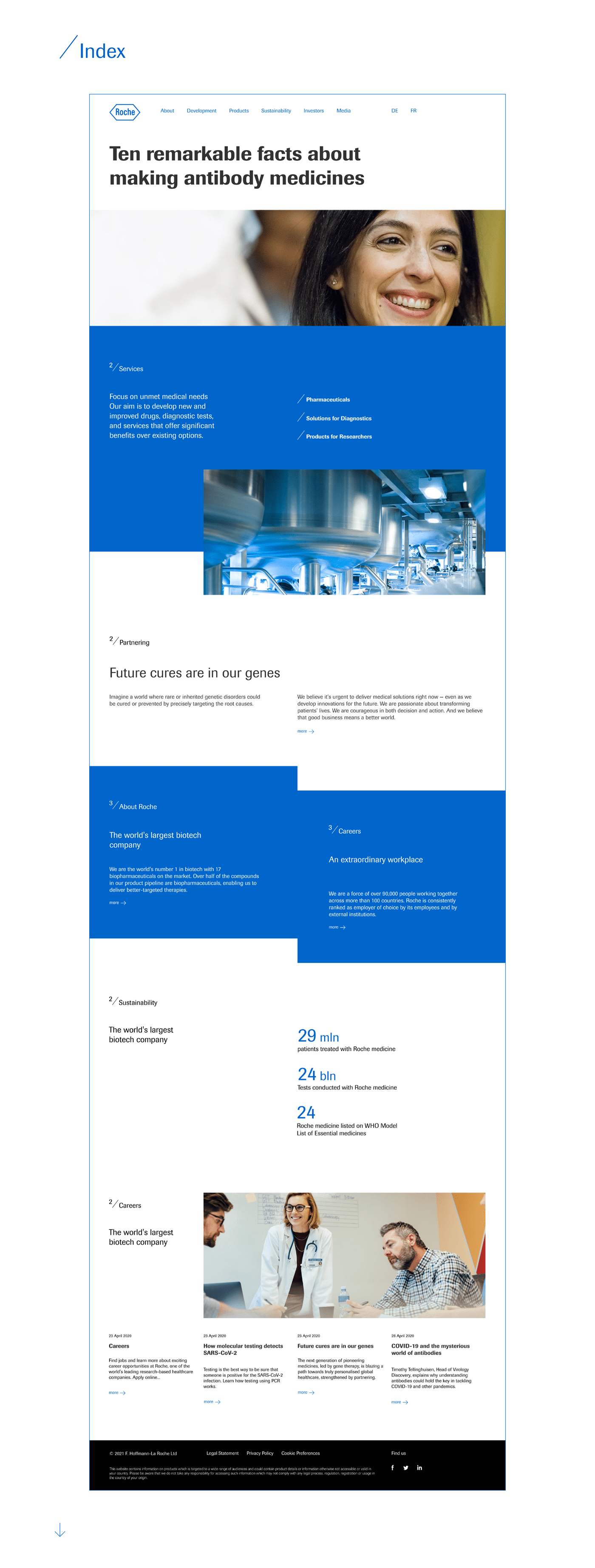 concept corporate design identity midicine roche UI ux Web Website