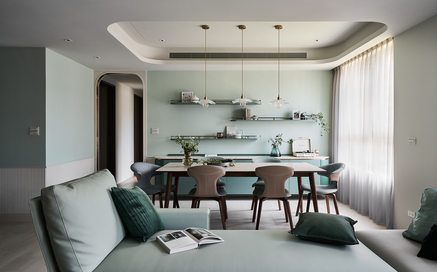 apartment interior heycheese home style HOUSE DESIGN interior design  Residence sage green taiwan decor minimalist