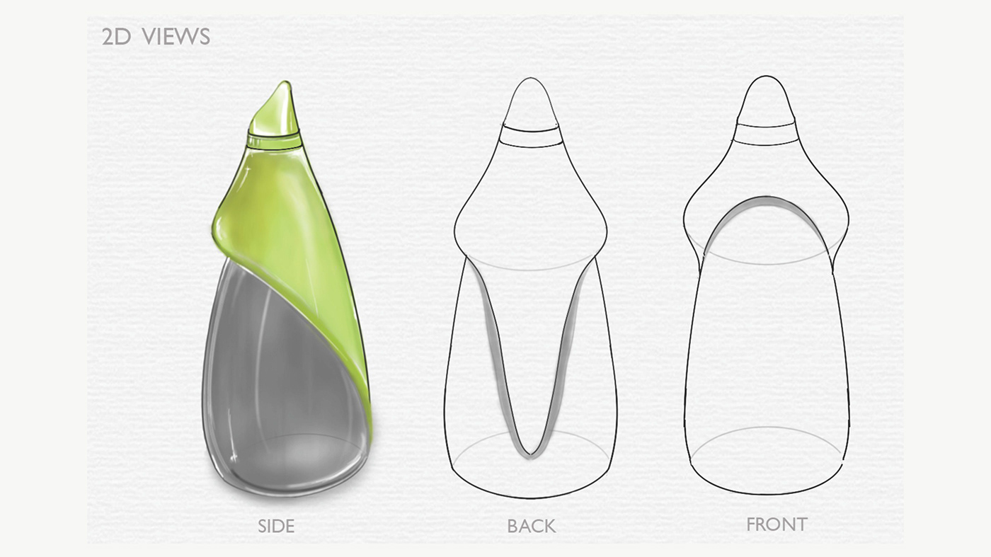 bottle bottle design cap Dabur Oil Bottle product design  redesign women