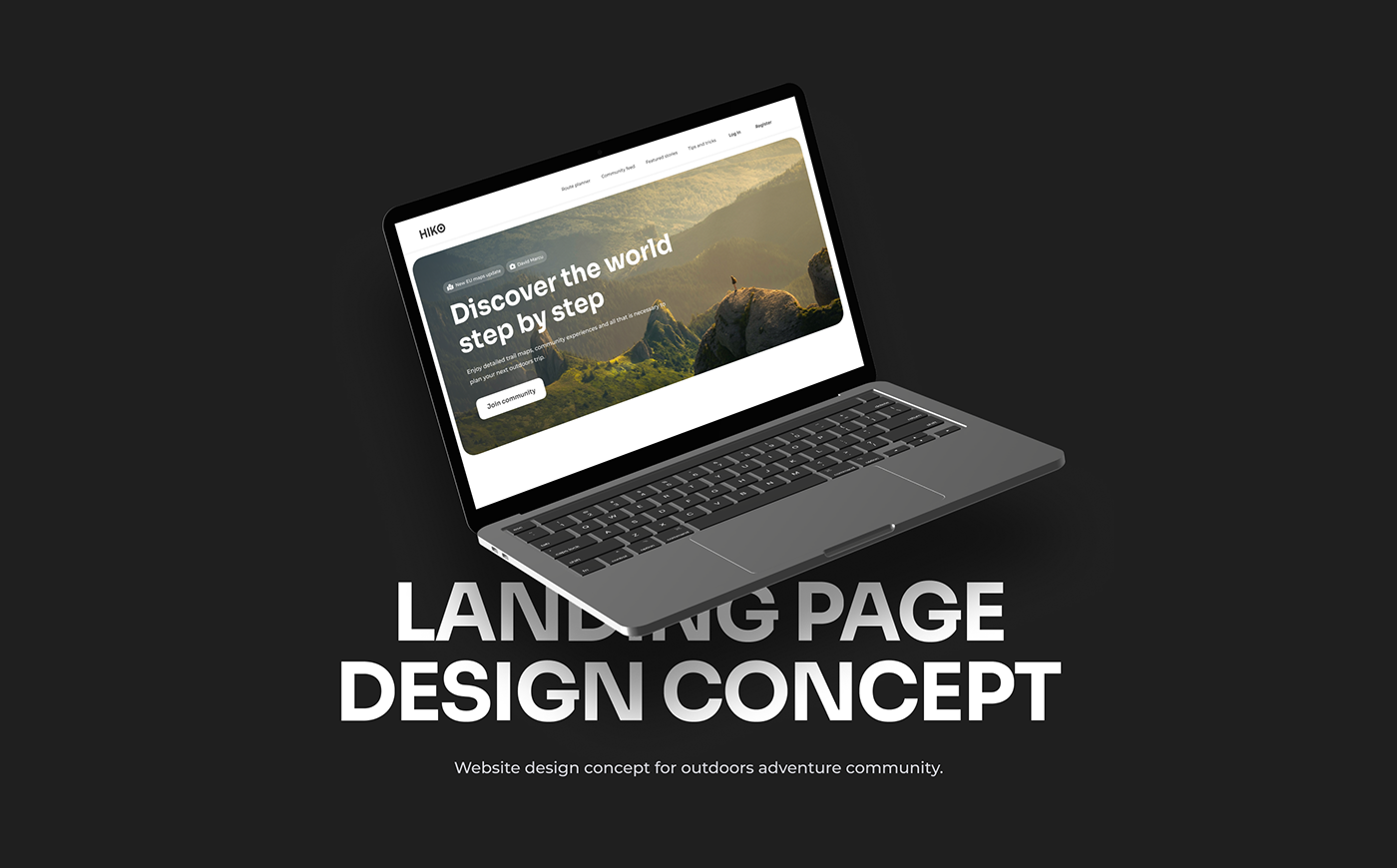 landing page Website outdoors adventure bento hiking trail Nature Photography 