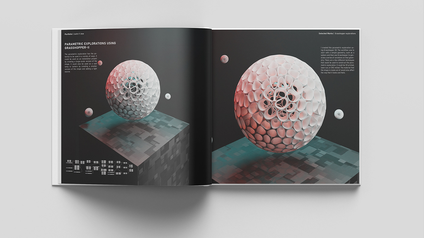 portfolio Architecture portfolio architectural design book Mockup Layout InDesign template design square