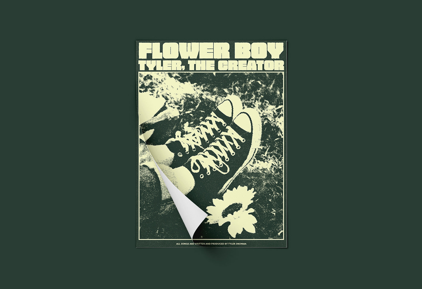 album cover art direction  cd Cover Art digital design flower boy graphic design  music album Music Packaging tyler the creator