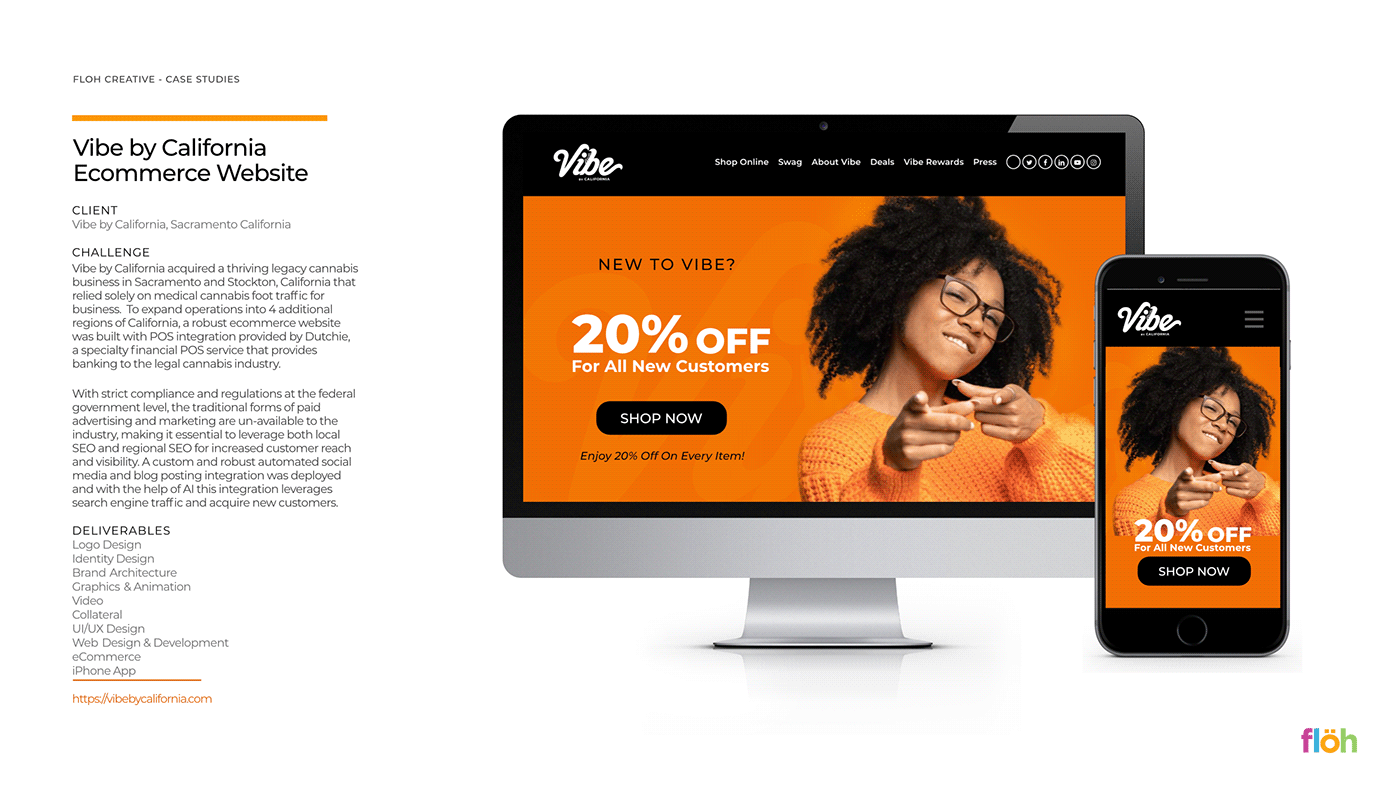 Vibe by California  Ecommerce Website Design and Development by  flohcreative.com
