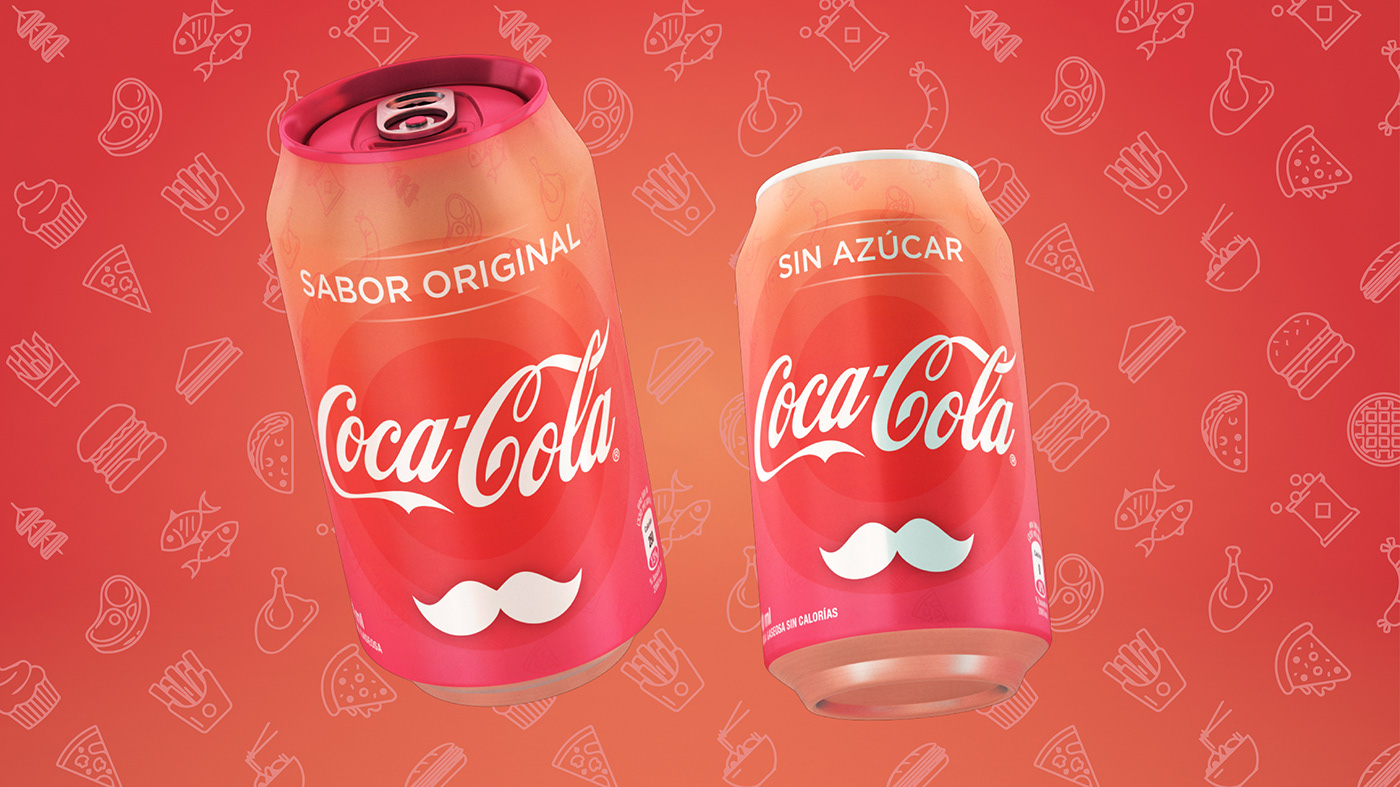 Coca-Cola rappi drink design can Can Design special edition texture Packaging