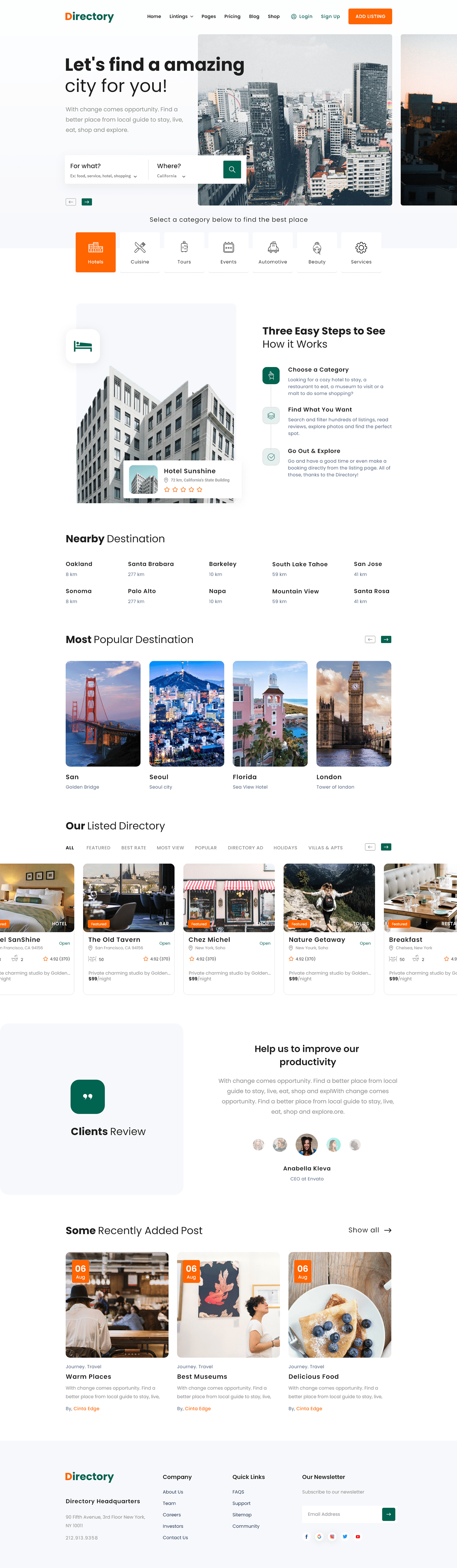 Behance directory listing product design  tourism Travel UI/UX Web Design  Website