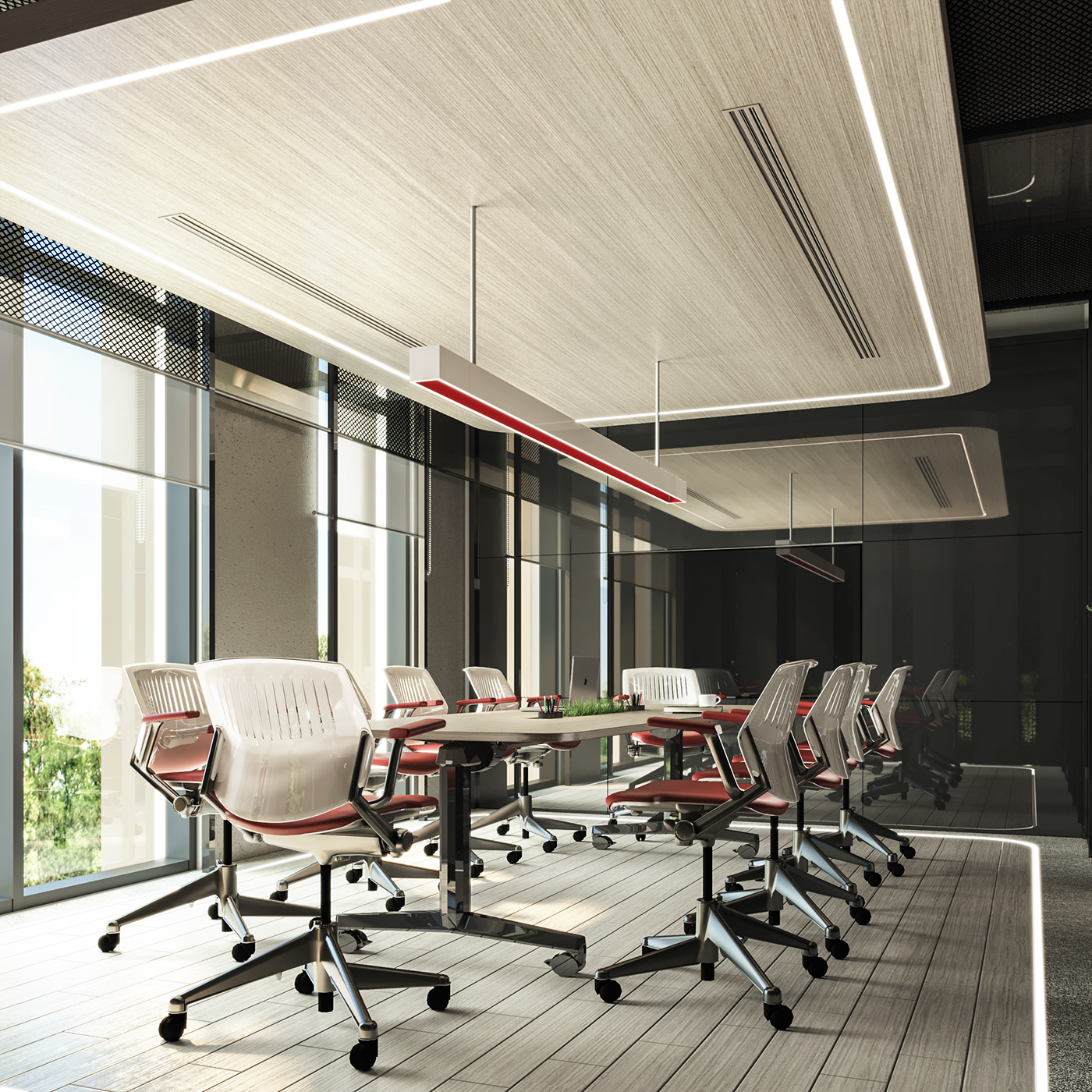 Interior interior design  meeting meeting room Office Office Building Render visualization