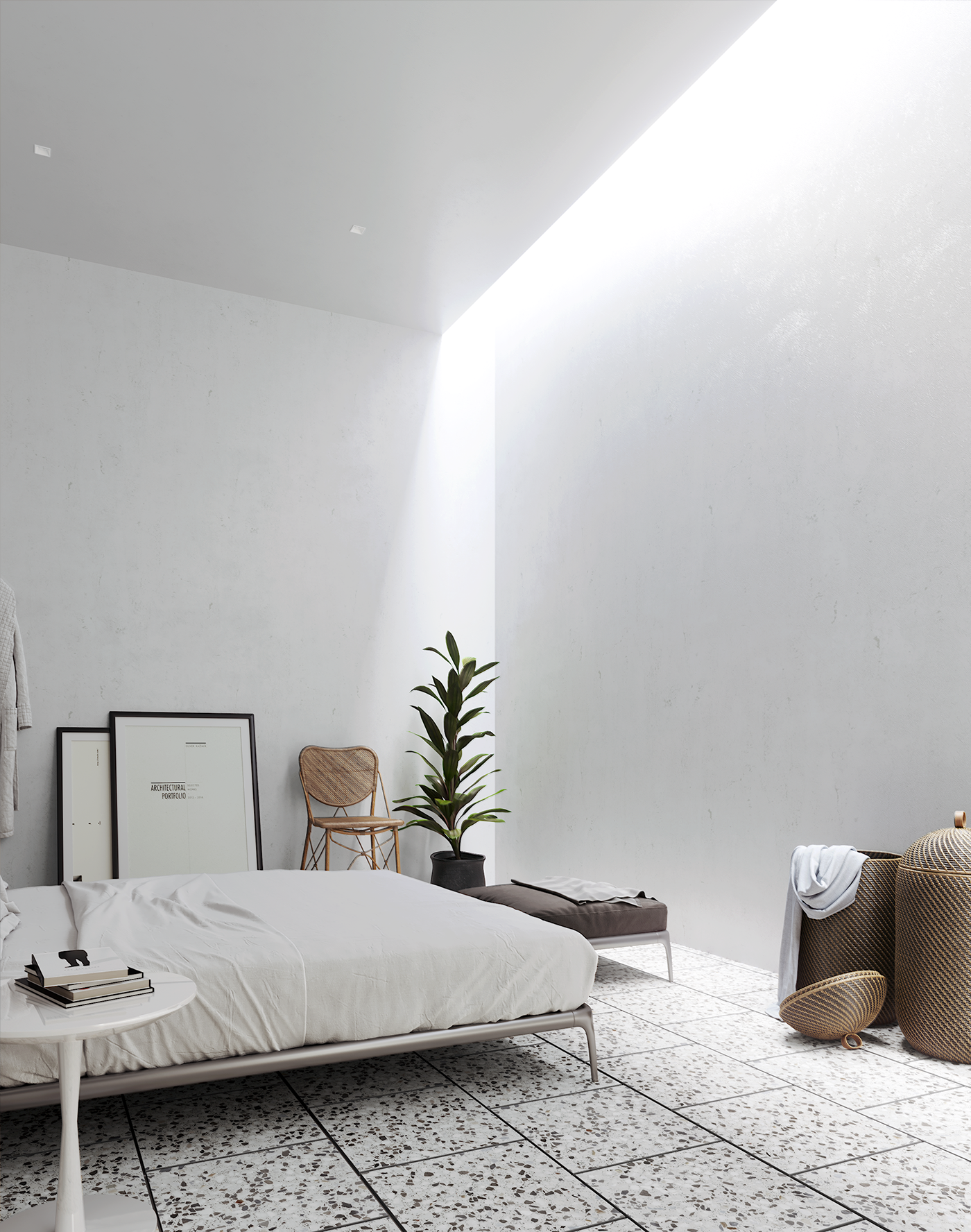 CGI Render bedroom interiordesign corona visualization