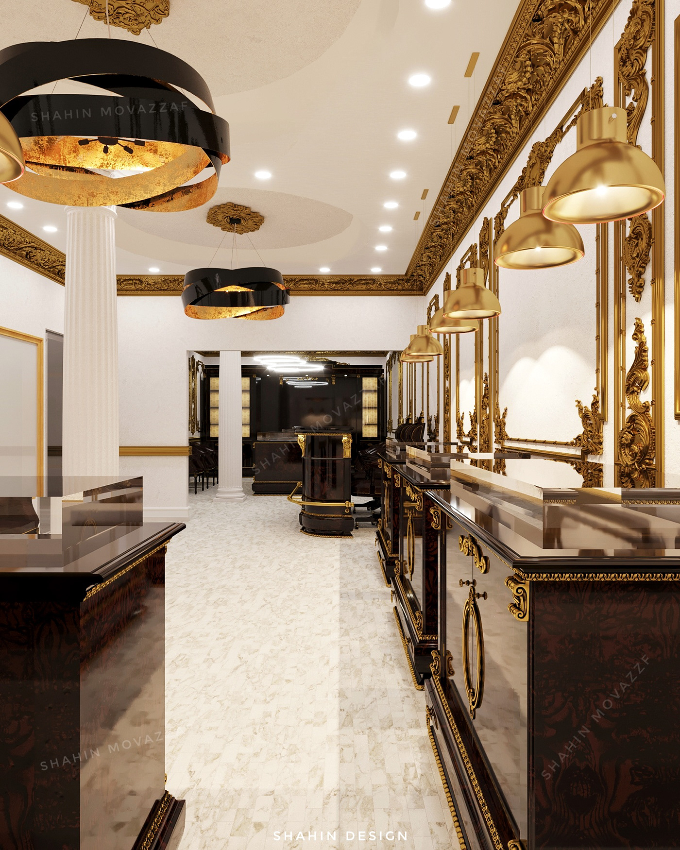 archviz CGI classic interior design corona render  interior design  Interior Visualization jewelry store