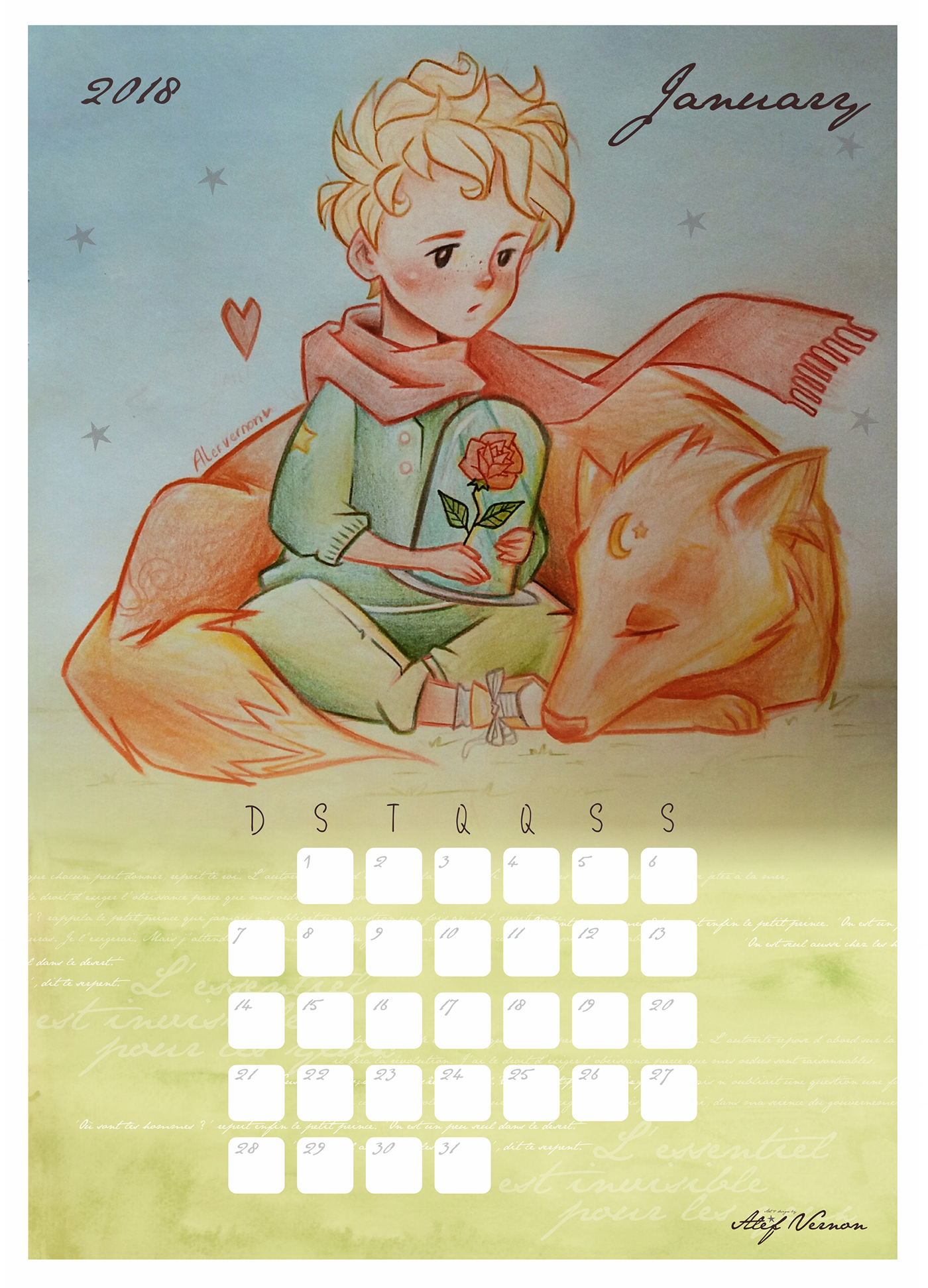 ILLUSTRATION  TRADITIONAL ART The Little Prince Le Petit Prince redesign