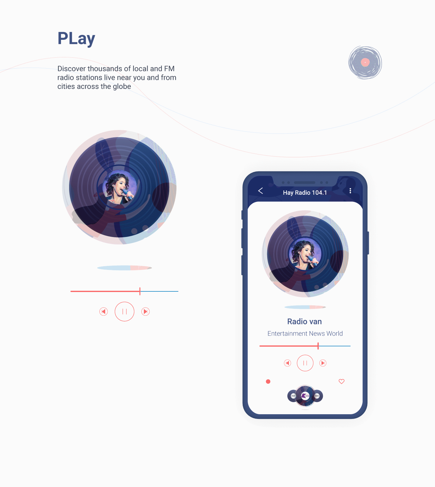 android app development ios mobile music Native Radio UI/UX