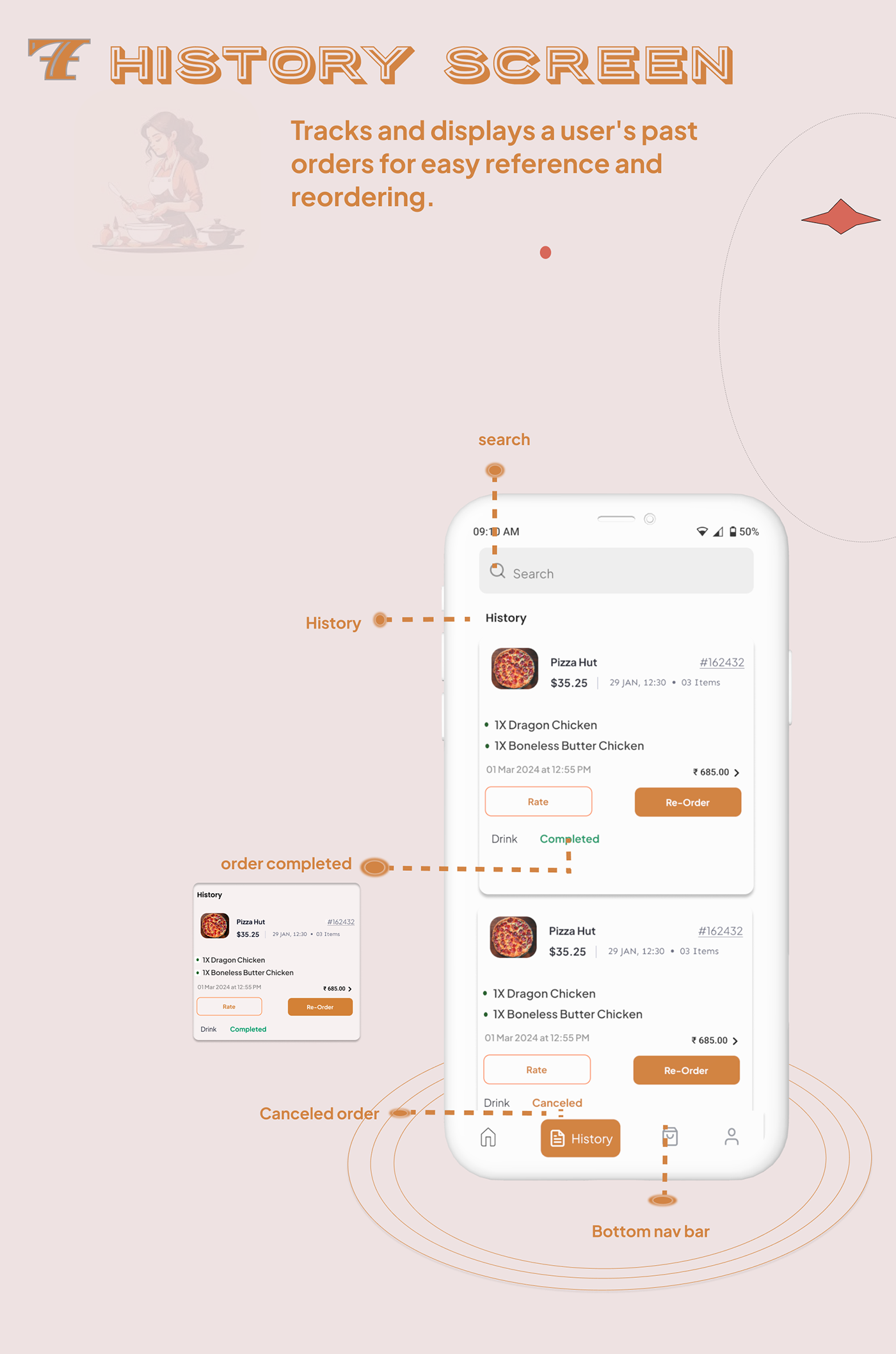 brand identity Food app UI ui design user interface