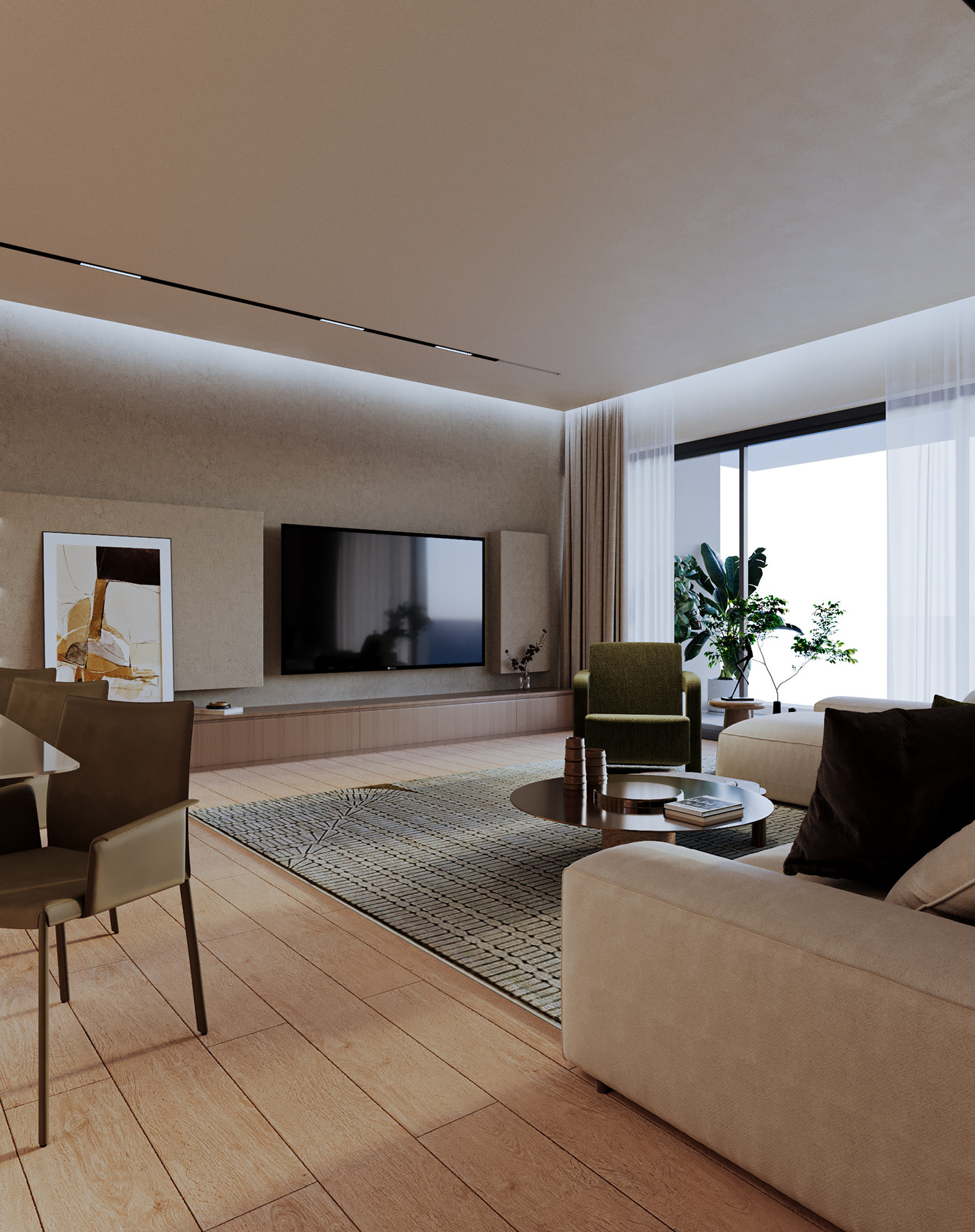 reception design corona render  3dsmax minimal earth tones egypt cairo living room interior design  architecture