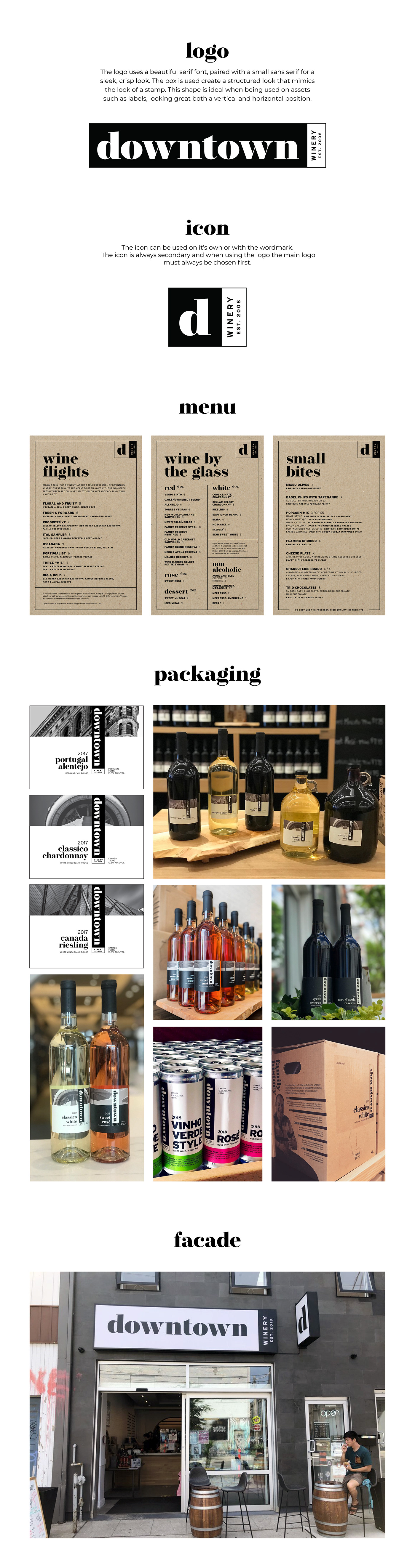branding  Icon logo menu Packaging Toronto wine winery