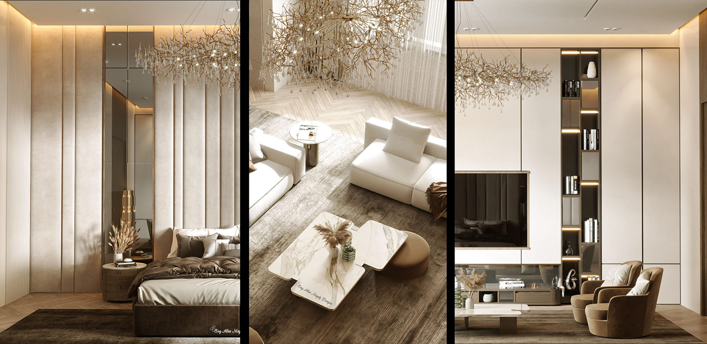 3D bedroom bedroomdesign corona Interior interiordesign MAX modern visuailization