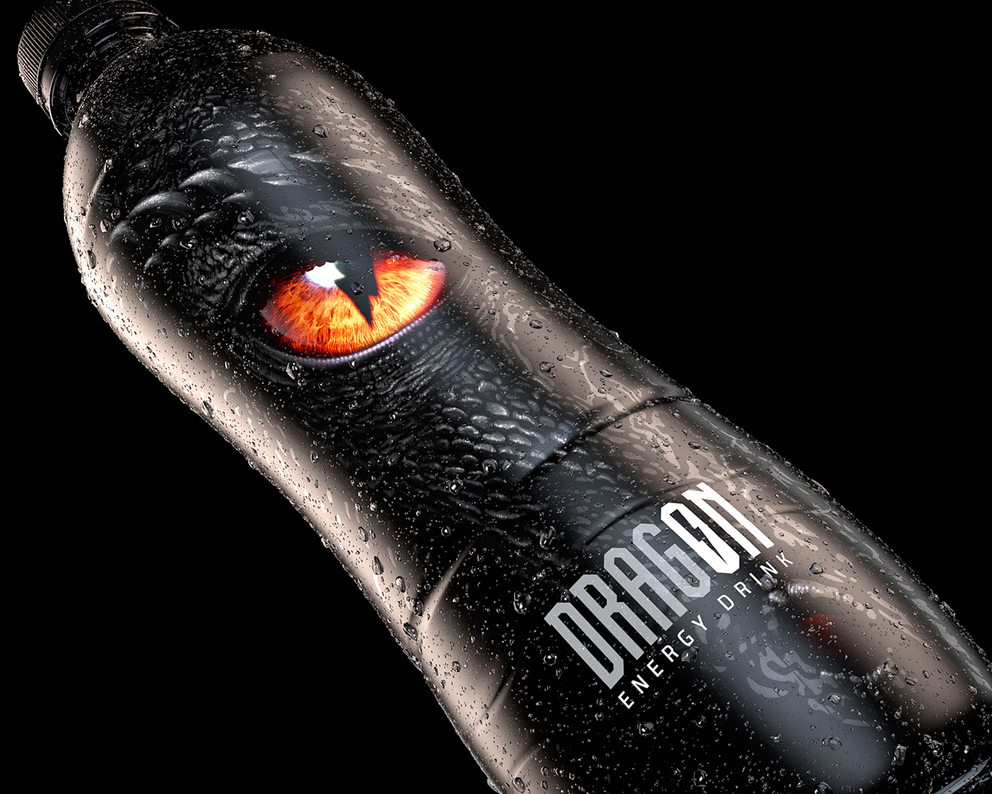 bottle dragon energy 3D model fire drink