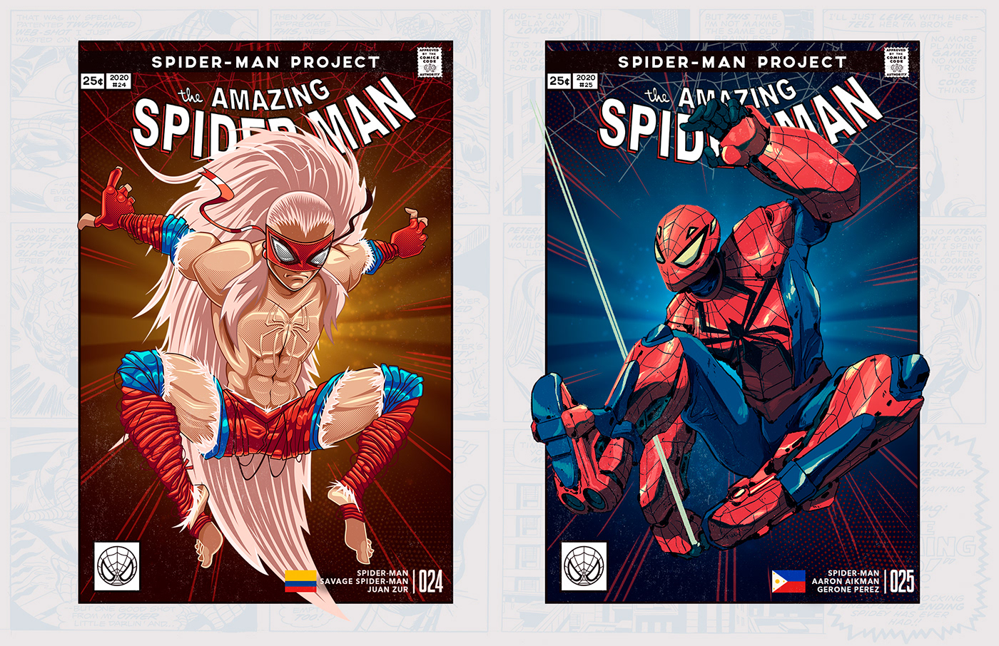 Character design  collab comic ComicArt digital painting ILLUSTRATION  marvel Project spiderman spiderverse
