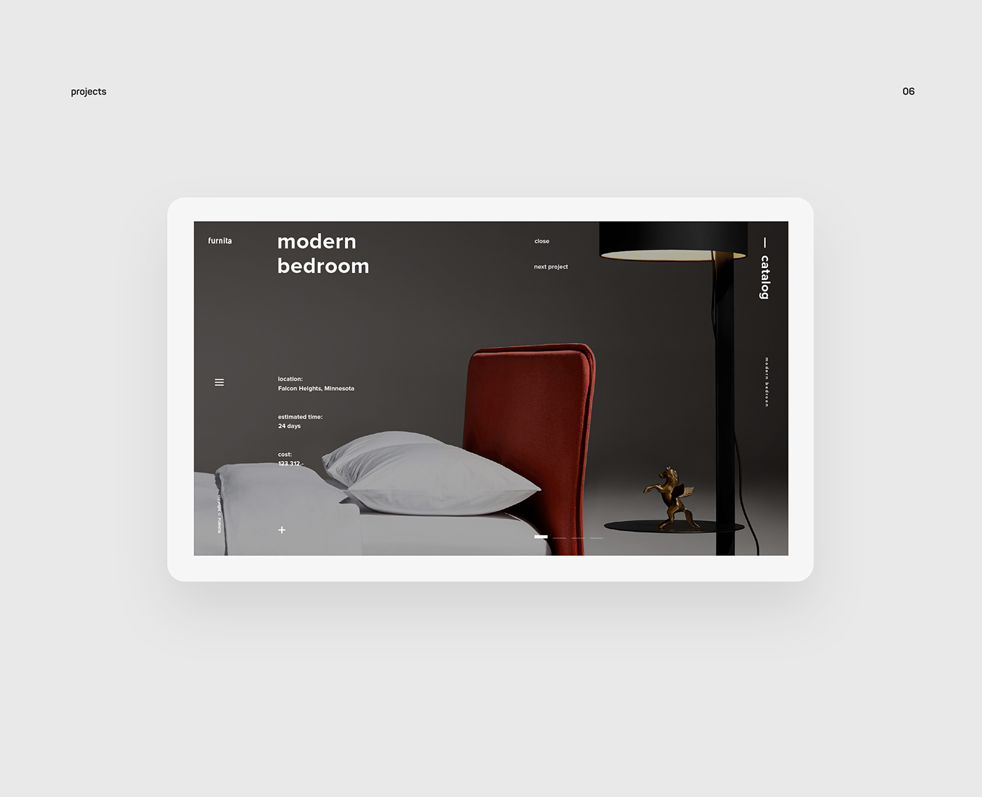 furniture Website store promo fullscreen Ecommerce clean minimal