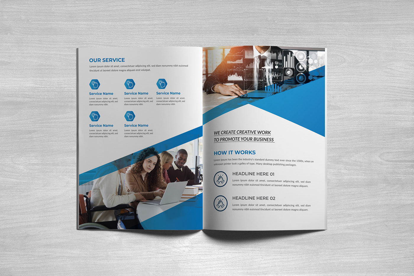 Annual Report, Brochure Design, Company profile Brochure Design,  White Paper, InDesign