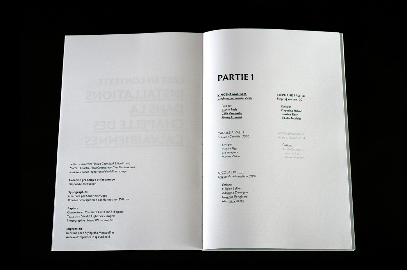 book edition art brandon grotesque infini chapelle calvairiennes research concept graphic design 