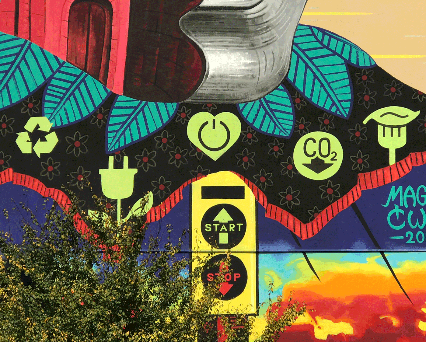 Mural climate change global worming environment nasa Street Art  art wall urban art wall painting