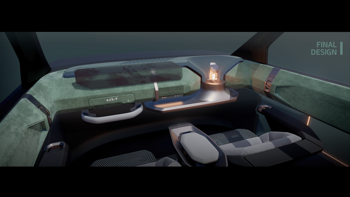 3D automotive   automotivedesign car cardesign interior design  kia Render Vehicle visualization
